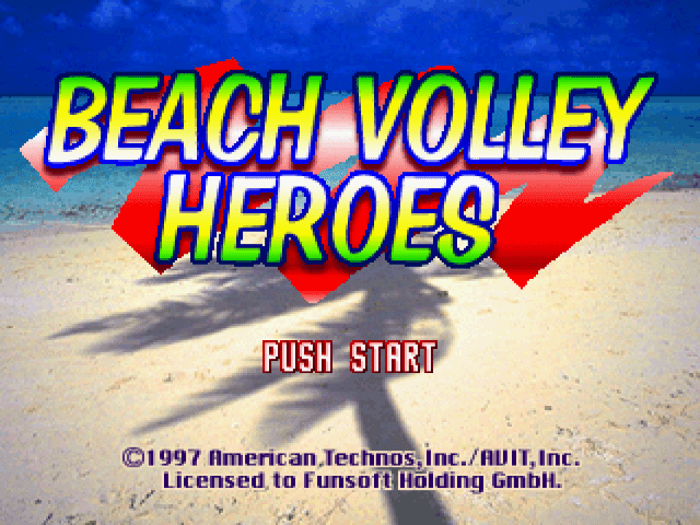 V-Ball Beach Volley Heroes title screen for Playstation